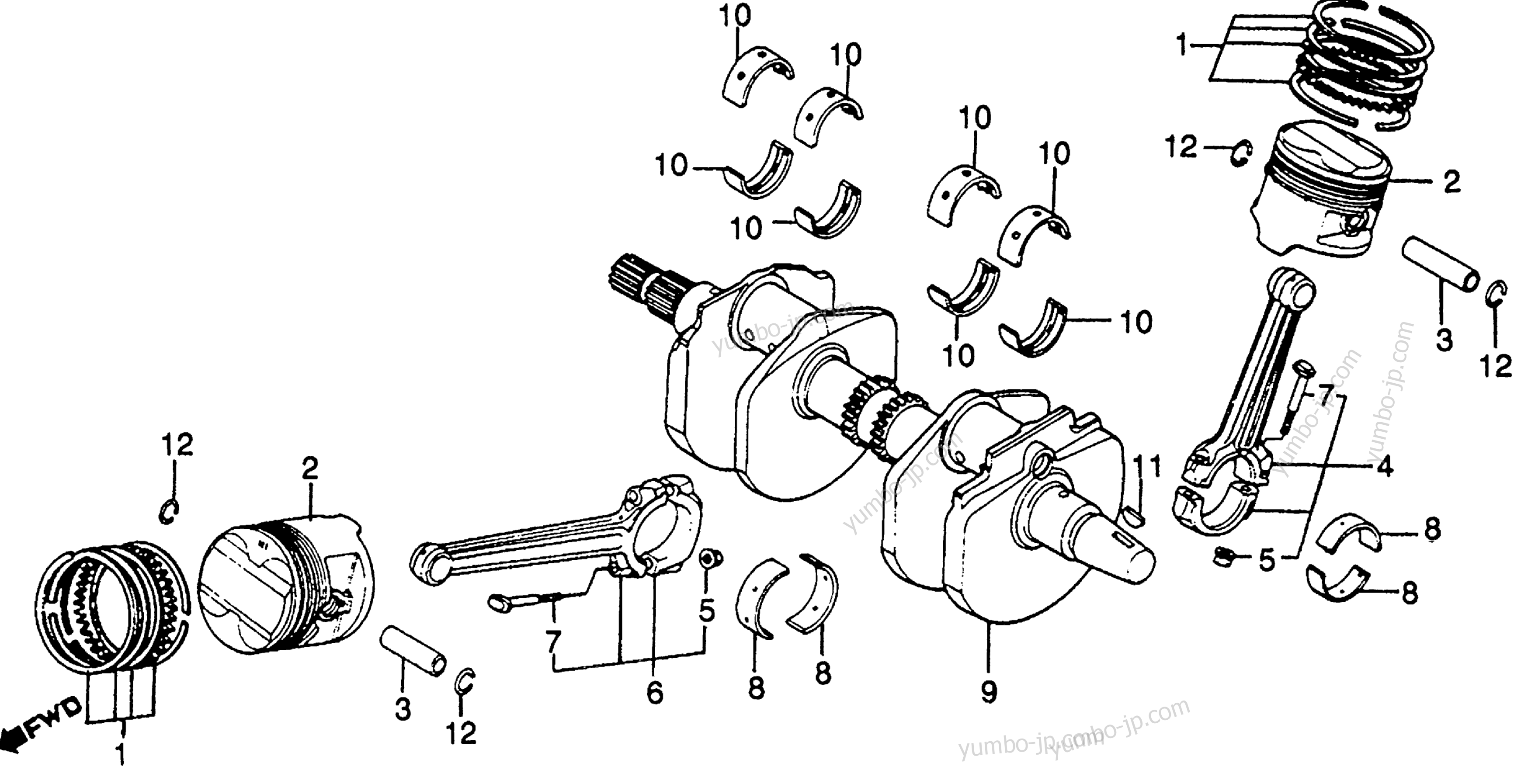 Yumbo Spare Parts Catalog For Honda Vf F Ac Year