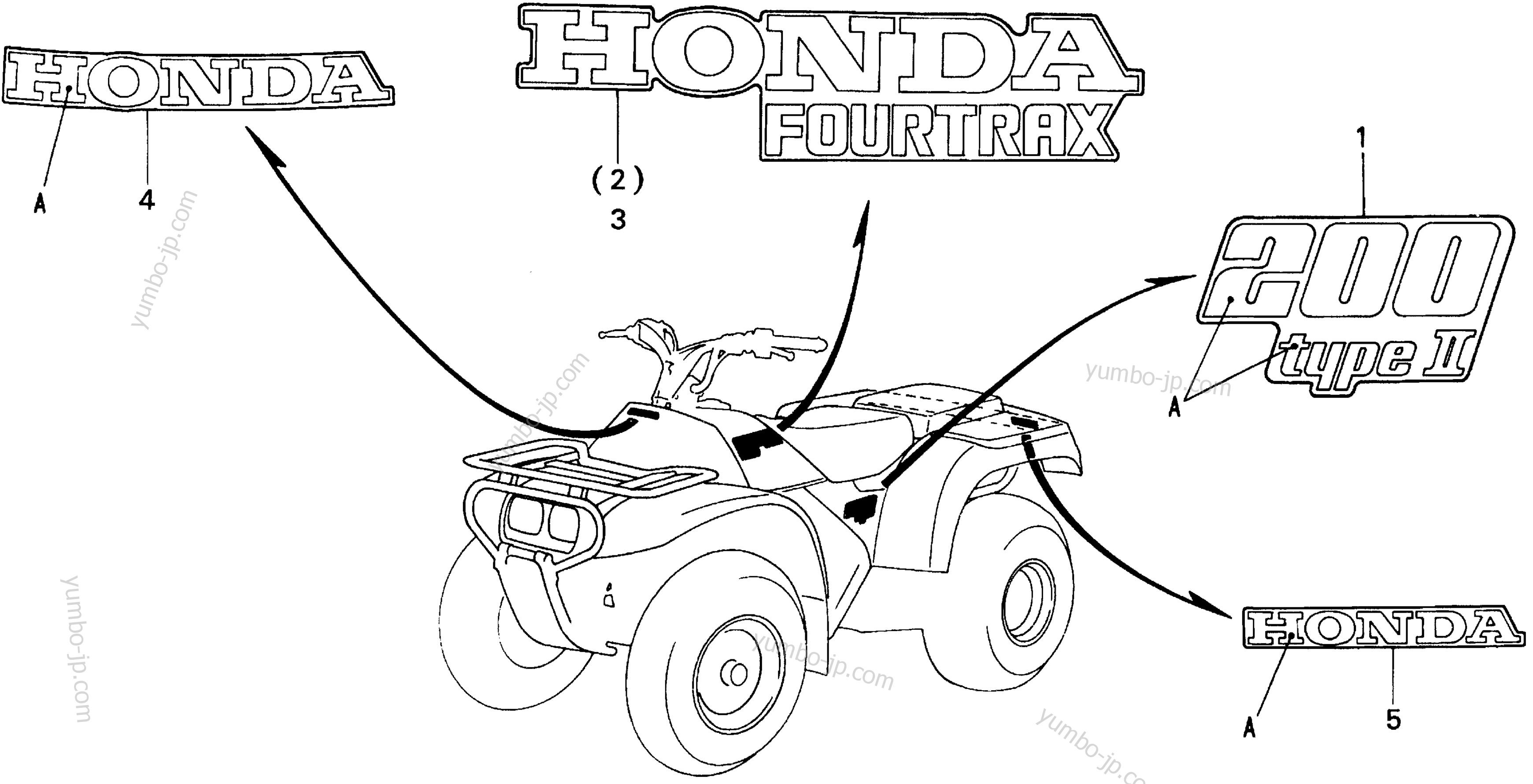 MARK для квадроциклов HONDA TRX200D AN 1997 г.
