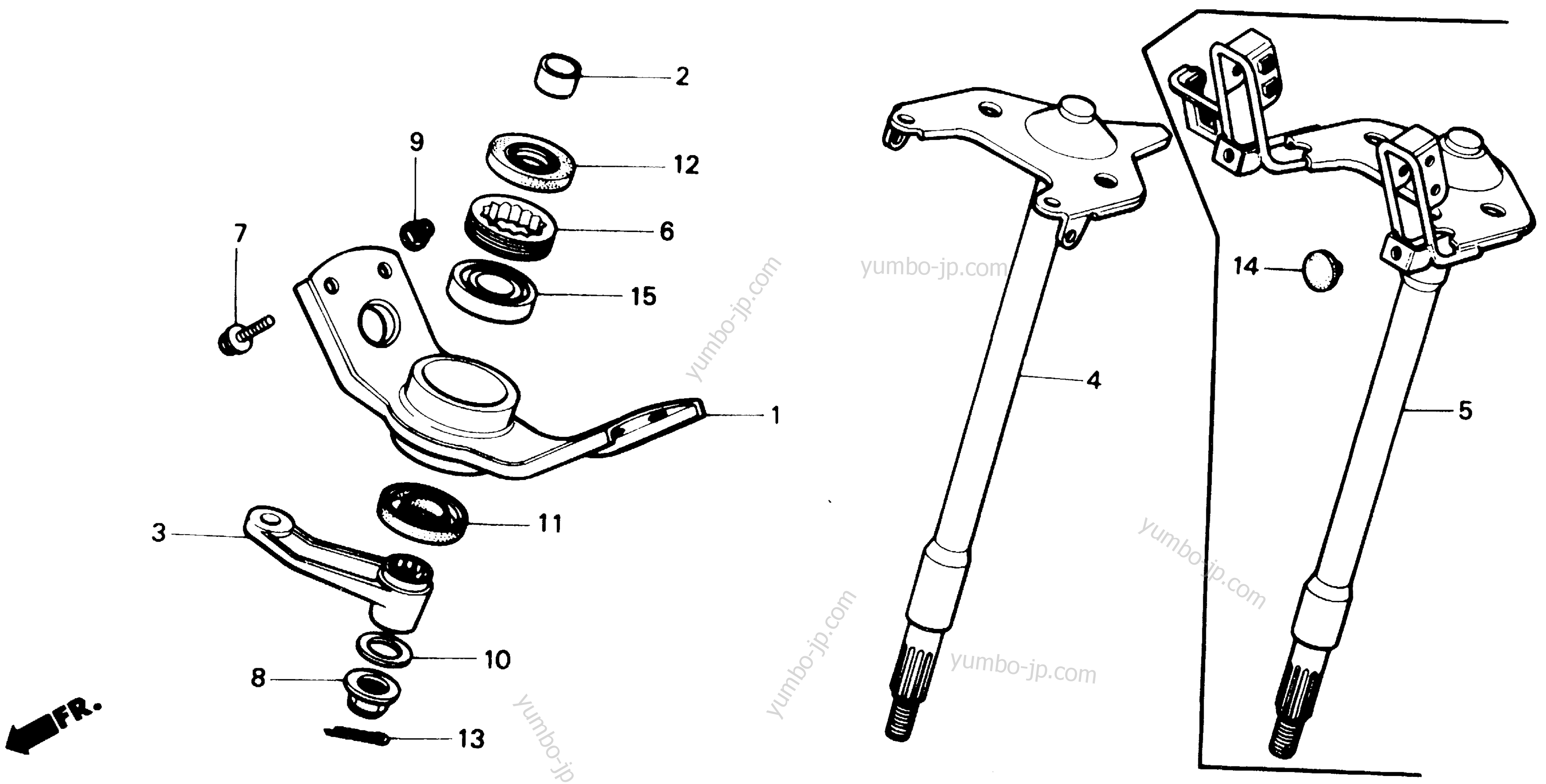 STEERING SHAFT for ATVs HONDA TRX350 A 1987 year