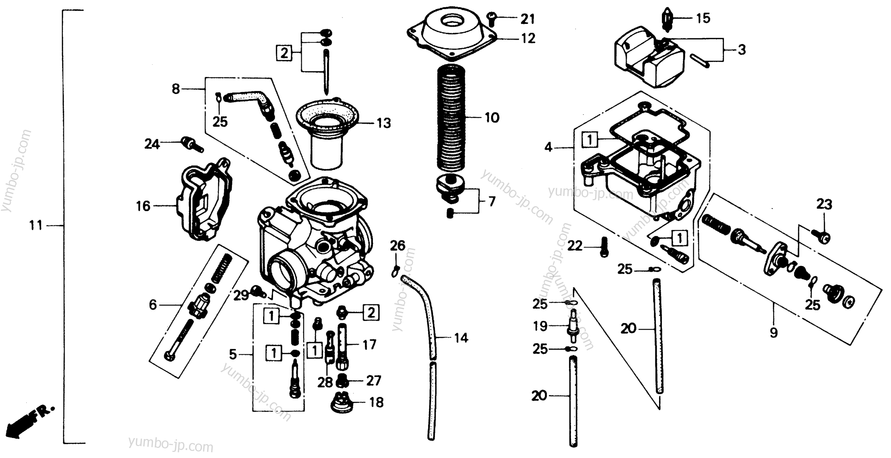 Карбюратор для квадроциклов HONDA TRX300FW AN 1991 г.
