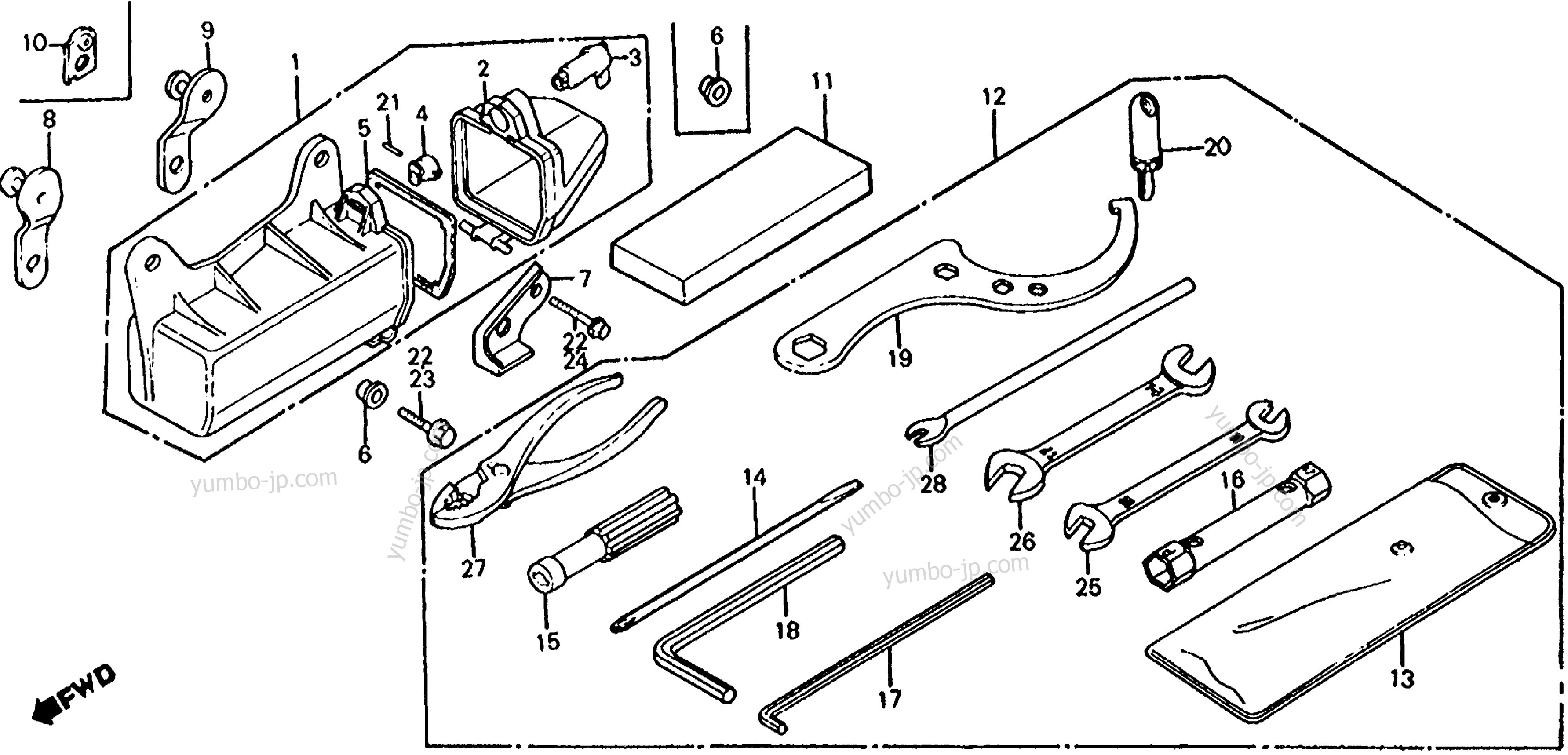 Набор инструментов для квадроциклов HONDA ATC350X A 1985 г.