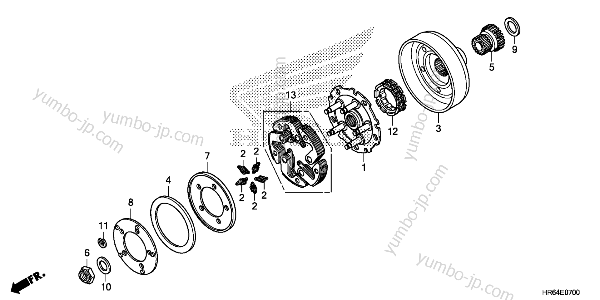 Устройство сцепления для квадроциклов HONDA TRX500FA7 AC 2015 г.