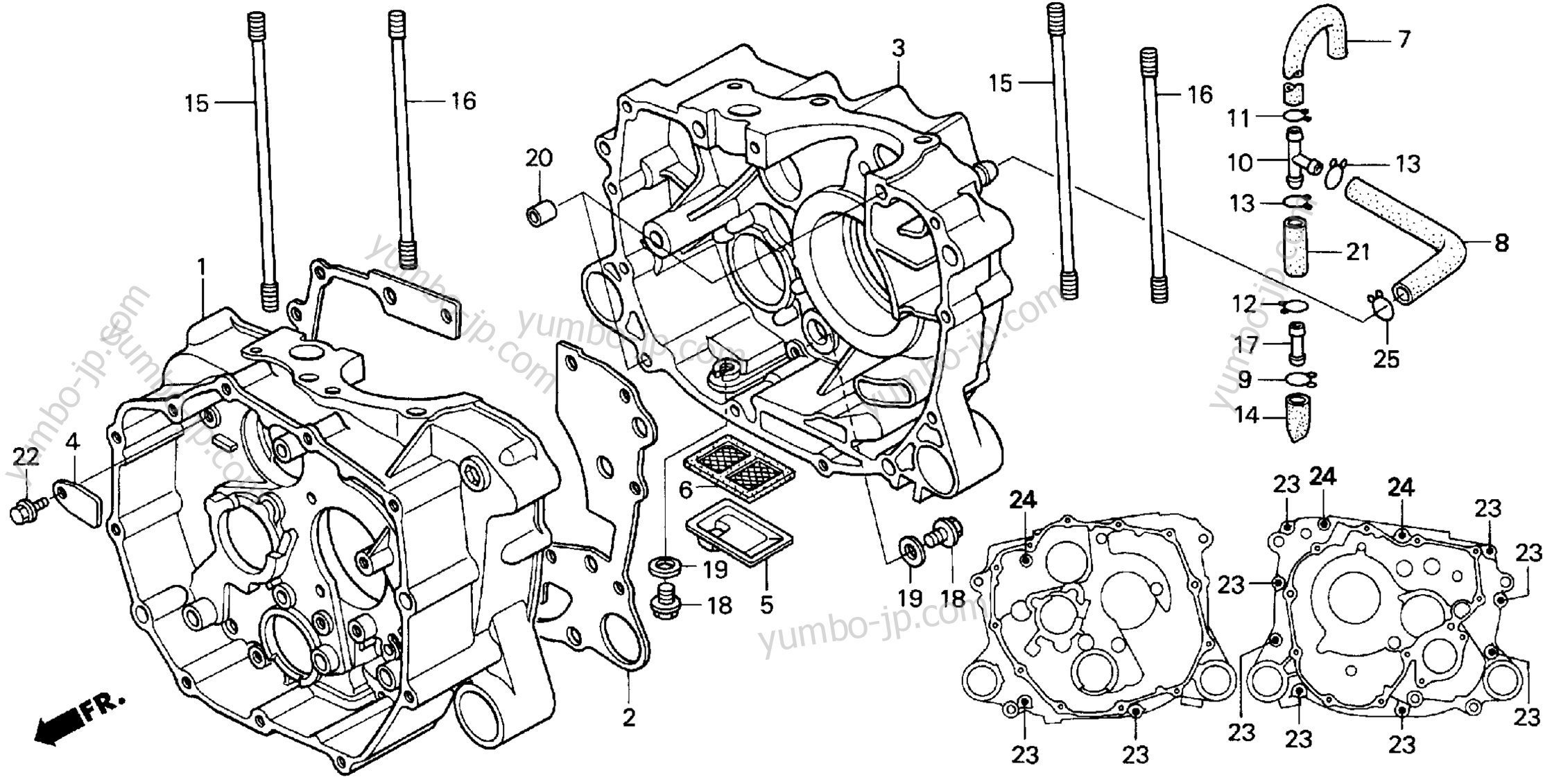 Крышка картера для квадроциклов HONDA TRX250 A 1997 г.