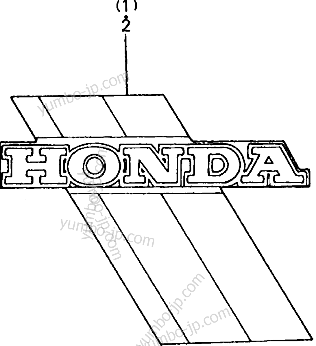FUEL TANK EMBLEMS для квадроциклов HONDA ATC200ES A 1984 г.