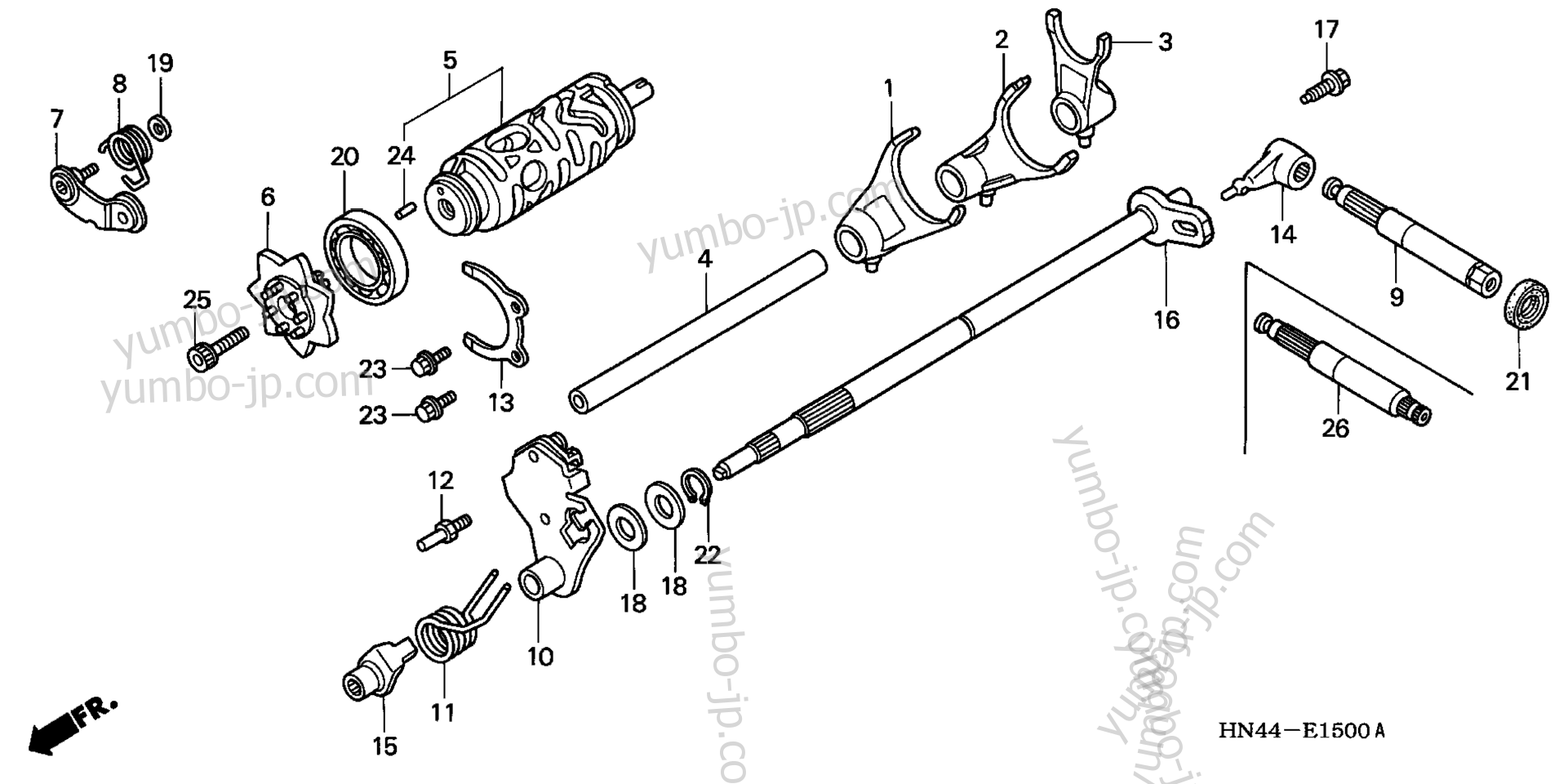 GEARSHIFT FORK для квадроциклов HONDA TRX350TE A 2000 г.