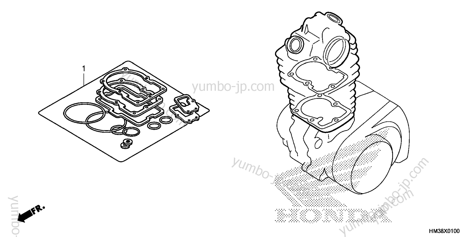 GASKET KIT A for ATVs HONDA TRX300X A 2009 year