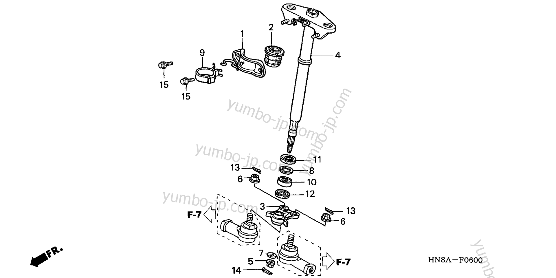 STEERING SHAFT for ATVs HONDA TRX680FA 2A 2006 year