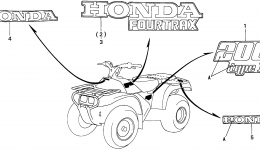 MARK для квадроцикла HONDA TRX200D AN1996 г. 
