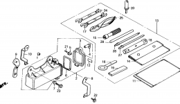 Набор инструментов для квадроцикла HONDA ATC200X A1986 г. 