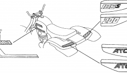 EMBLEM for квадроцикла HONDA ATC185S A1983 year 