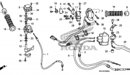 HANDLE LEVER / SWITCH / CABLE (1) для квадроцикла HONDA TRX400EX A2007 г. 