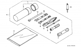 Набор инструментов для квадроцикла HONDA TRX300FW A1993 г. 
