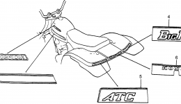STRIPE / EMBLEM для квадроцикла HONDA ATC200E A1982 г. 