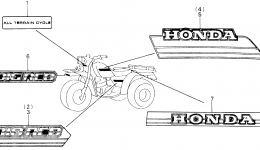 STRIPE / EMBLEM for квадроцикла HONDA ATC250ES A1985 year 
