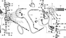 HANDLE LEVER / SWITCH / CABLE для квадроцикла HONDA TRX420FA6 AC2015 г. 