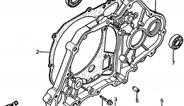 LEFT SPACER COVER для квадроцикла HONDA TRX125 A1986 г. 