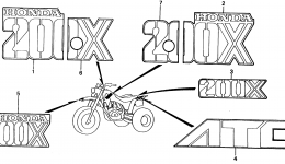 MARK for квадроцикла HONDA ATC200X A1987 year 