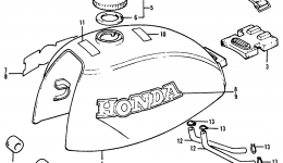 Топливный бак для квадроцикла HONDA ATC90 A1978 г. 