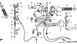 HANDLE LEVER / SWITCH / CABLE (2) для квадроцикла HONDA TRX400X AC2014 г. 