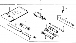 Набор инструментов для квадроцикла HONDA TRX350 A1987 г. 