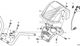 Румпель (рукоятка управления) для квадроцикла HONDA TRX420FA6 2AC2015 г. 