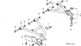 FRONT ARM (4WD) for квадроцикла HONDA TRX350FE A2005 year 