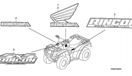 Эмблемы, наклейки для квадроцикла HONDA TRX680FGA A2008 г. 