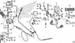 HANDLE LEVER / SWITCH / CABLE для квадроцикла HONDA TRX500FPA AC2014 г. 