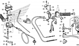 HANDLE LEVER / SWITCH / CABLE для квадроцикла HONDA TRX250TM AC2014 г. 