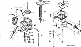 Карбюратор для квадроцикла HONDA TRX300FW AN1992 г. 