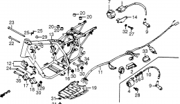 FRAME / WIRE HARNESS for квадроцикла HONDA ATC200S A1986 year 