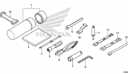 Набор инструментов для квадроцикла HONDA TRX420TE1 AC2014 г. 