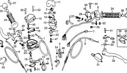 CABLES / SWITCHES / CONTROL LEVERS for квадроцикла HONDA ATC200M A1985 year 
