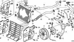 RADIATOR for квадроцикла HONDA TRX500FA6 2AC2015 year 