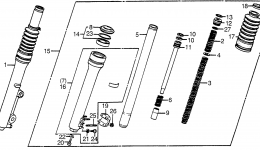 FRONT SHOCK ABSORBER for квадроцикла HONDA ATC200S A1986 year 