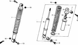 FRONT SHOCK ABSORBER for квадроцикла HONDA TRX350 A1986 year 