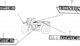 STRIPE / EMBLEM для квадроцикла HONDA ATC250ES A1986 г. 