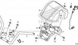 Румпель (рукоятка управления) для квадроцикла HONDA TRX420FA1 2AC2014 г. 