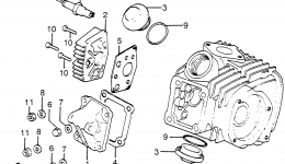 CYLINDER HEAD COVER for квадроцикла HONDA ATC125M A1984 year 
