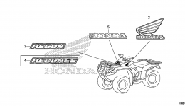 Эмблемы, наклейки для квадроцикла HONDA TRX250TE AC2014 г. 