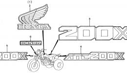MARK для квадроцикла HONDA ATC200X A1986 г. 