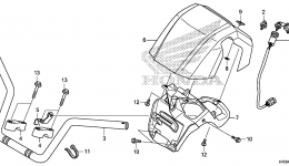 Румпель (рукоятка управления) для квадроцикла HONDA TRX420FA2 2AC2015 г. 