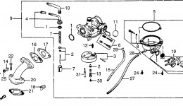 Карбюратор для квадроцикла HONDA ATC70 A1981 г. 