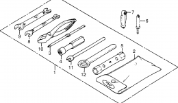 Набор инструментов для квадроцикла HONDA ATC200S A1985 г. 