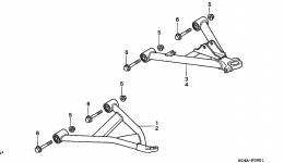 FRONT ARM (TRX300) ('83-'95) for квадроцикла HONDA TRX300 A1993 year 
