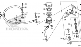 REAR BRAKE MASTER CYLINDER для квадроцикла HONDA TRX500FA6 AC2015 г. 