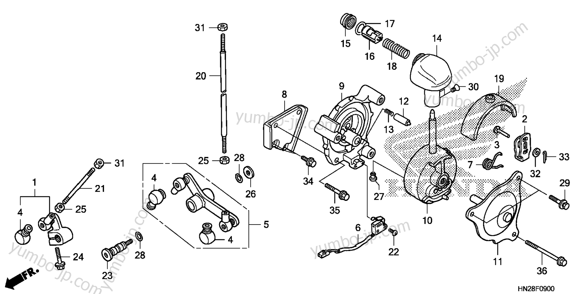 SELECT LEVER for ATVs HONDA TRX500FA 2A 2011 year