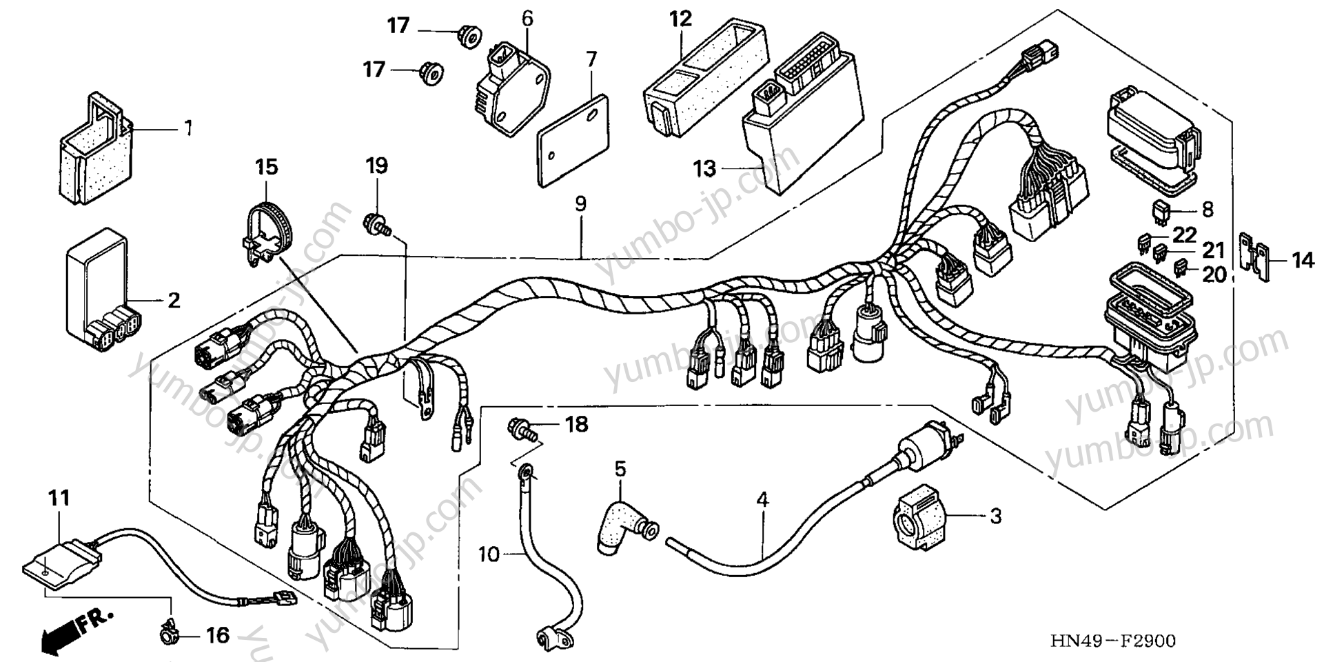 WIRE HARNESS for ATVs HONDA TRX350TE A 2006 year