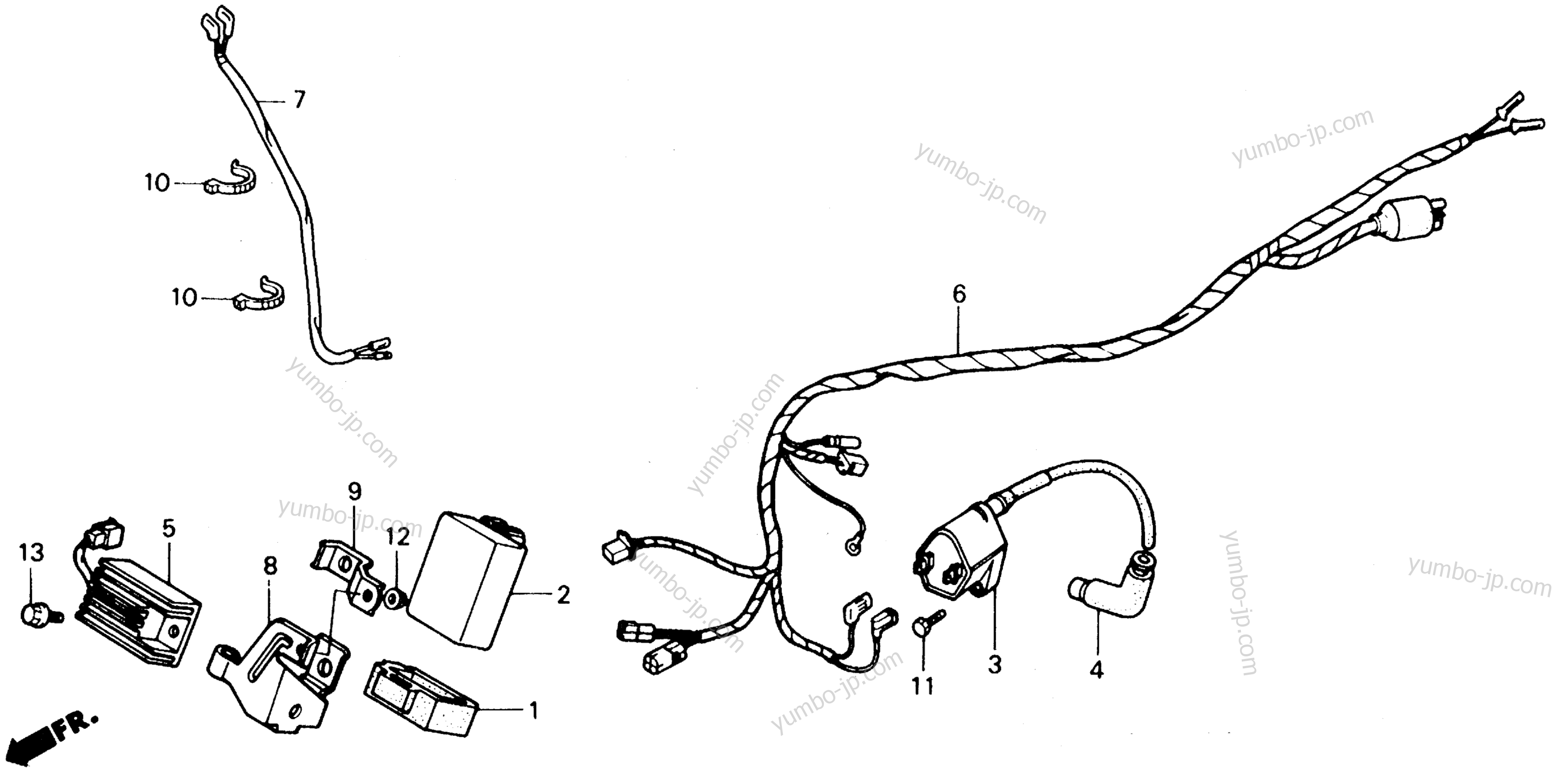 WIRE HARNESS for ATVs HONDA TRX250X A 1987 year