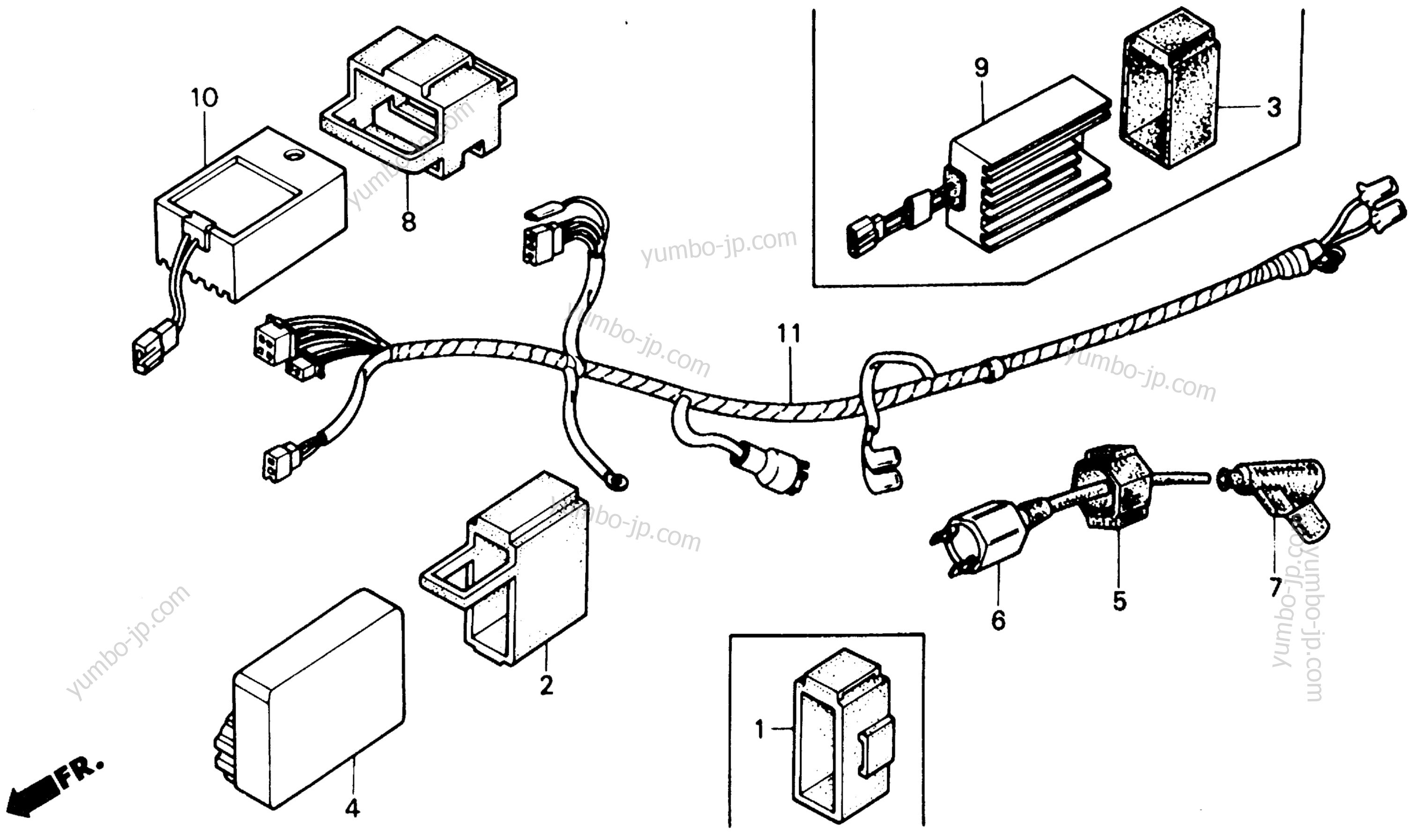 Проводка для квадроциклов HONDA TRX250R A 1989 г.
